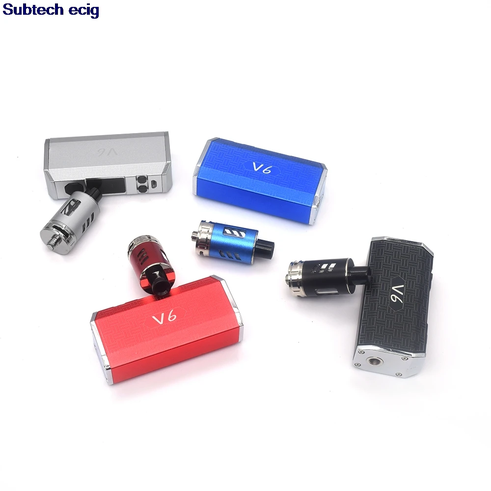 Оригинальная электронная сигарета V6 100 Вт Mech Box испаритель кальян 2200 мАч 3 мл вейп