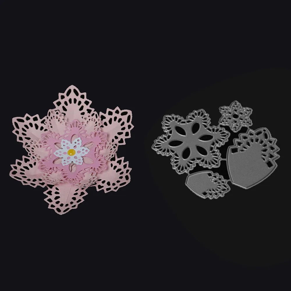 6 видов стилей Цветочная корзина с сердцем металлические режущие штампы трафарет