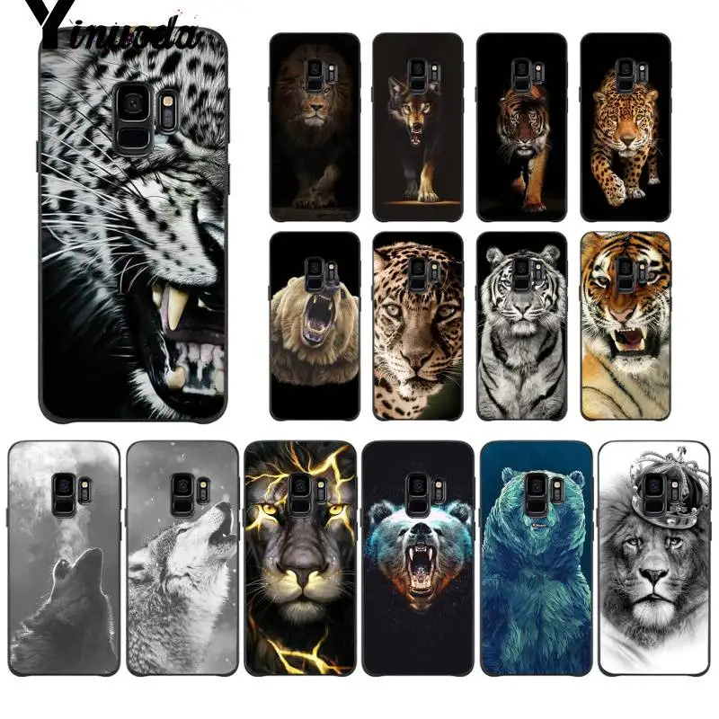 Yinuoda Русская версия Волк тигр Лев Леопард медведь чехол для телефона Samsung Galaxy S9 plus