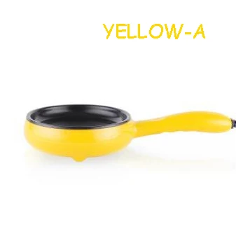 Yellow-A BETOHE многофункциональная Бытовая мини-омлет для яиц, блинов, электрическая жареная сковорода для стейка, антипригарное вареное яйцо, пароварка - Цвет: Yellow-A