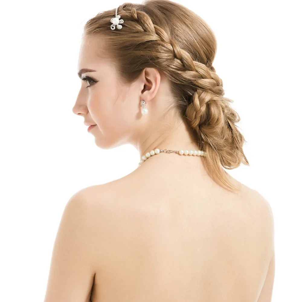 LUOTEEMI романтическая роза цветок имитации жемчуга длинные женские серьги