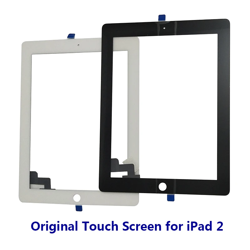 Для оригинального iPad 2 ipad2 сенсорный экран дигитайзер стекло с гибким кабелем