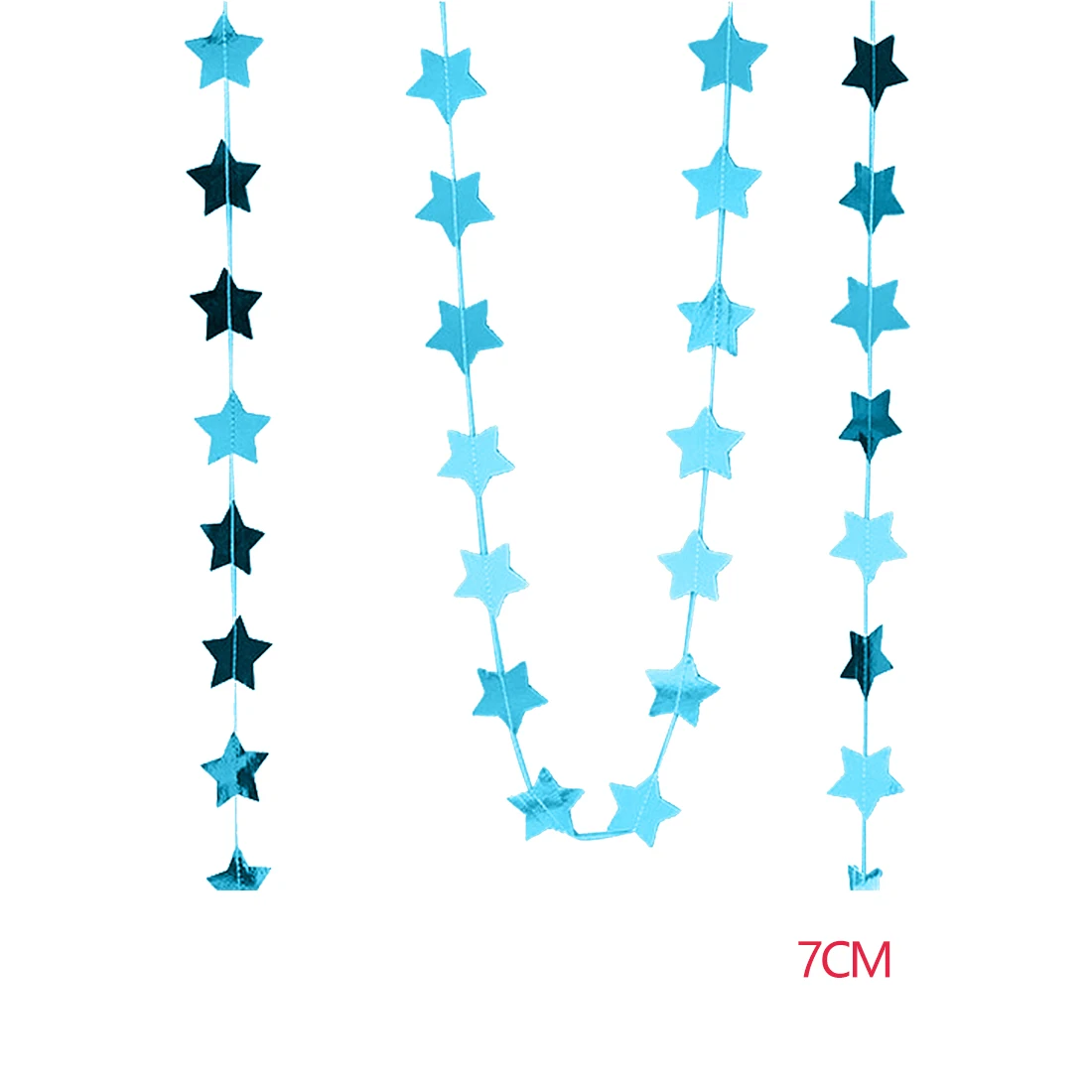Light blue 1 шт. бумажные гирлянды в форме звезды, 4 м, цветные гирлянды для дома, свадьбы, баннеров, Висячие бумажные гирлянды, украшение двери душевой комнаты - Цвет: Light blue