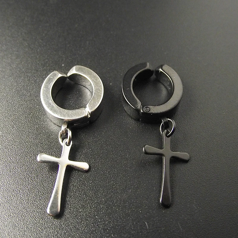 Серьги-гвоздики из нержавеющей стали SaYao 2 шт. кресты в стиле панк для мужчин и