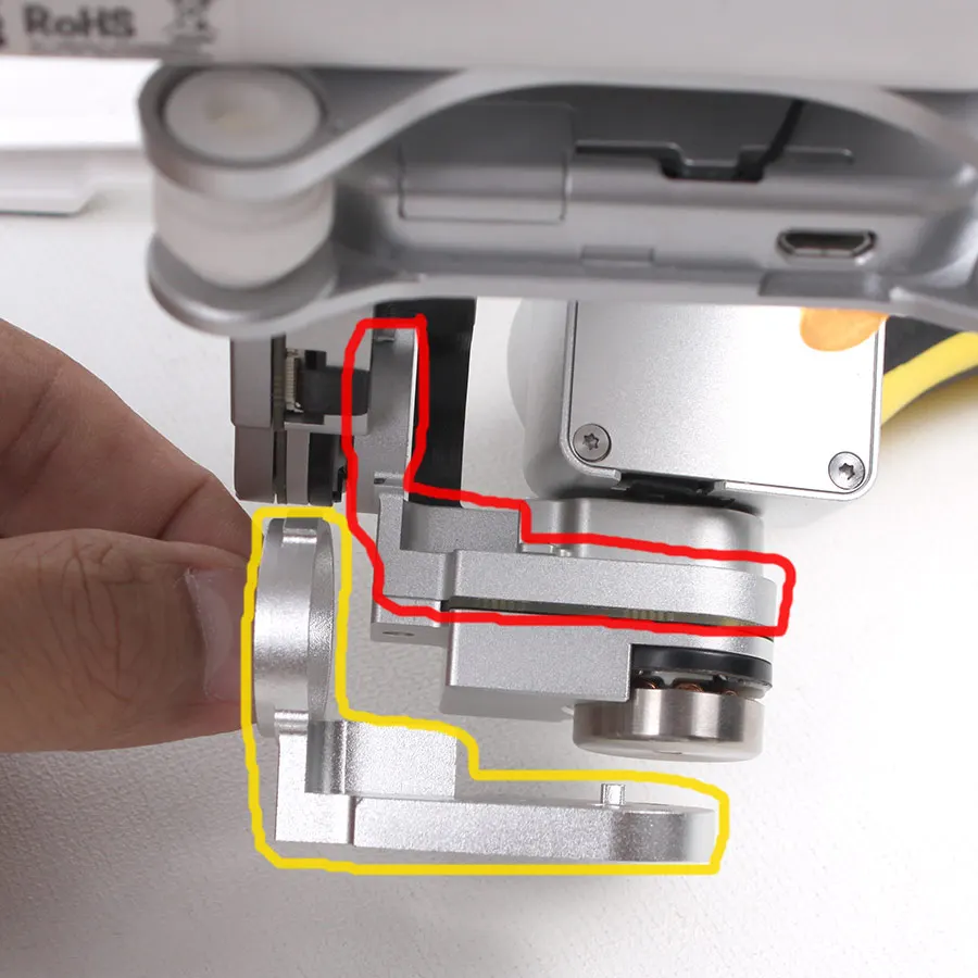 DJI Phantom 3 стандартные запасные части для Gimbal Yaw кронштейн рулонный Замена |