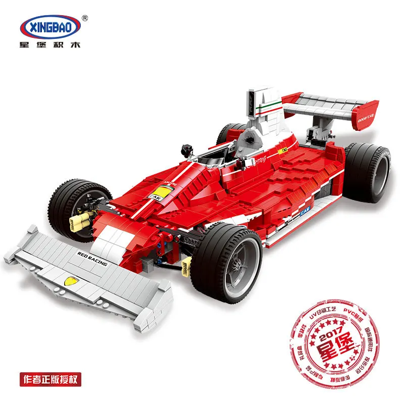 XINGBAO 03023 Genuine The Red Power Racing Car Set Self-Locking Building Blocks Bricks Educational Toy Christmas Gifts for Kids | Игрушки и