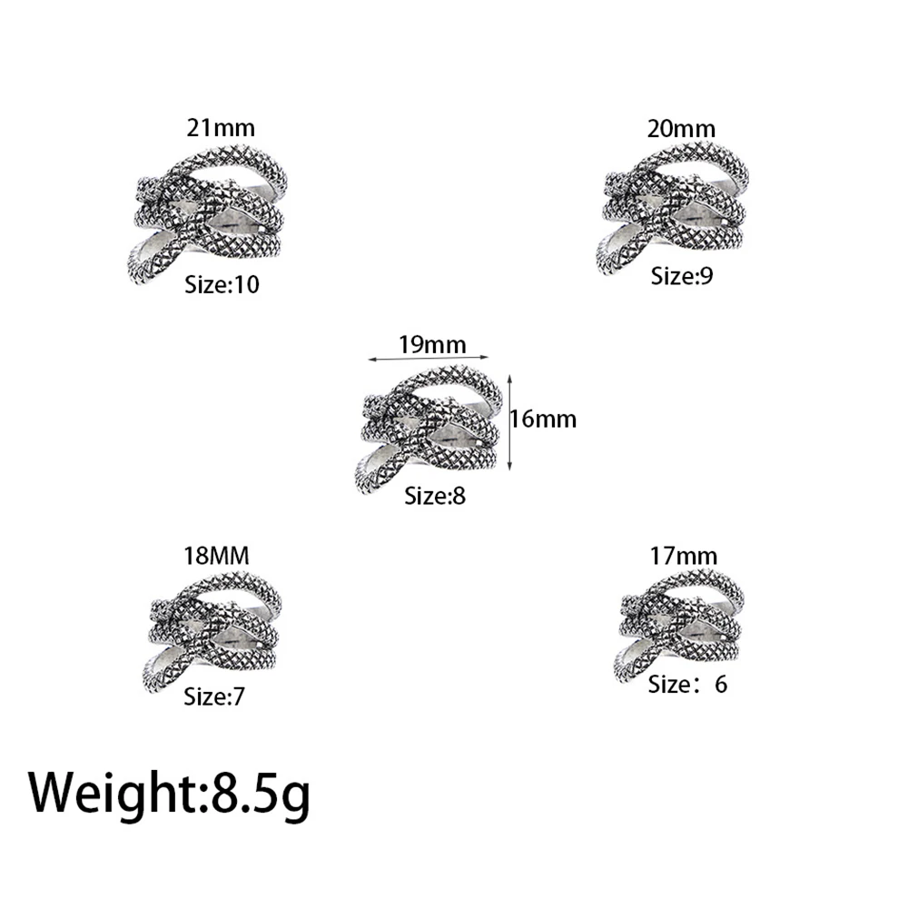 1 шт. Личность нерегулярные змея формы серебристого цвета Цвет кольцо в стиле