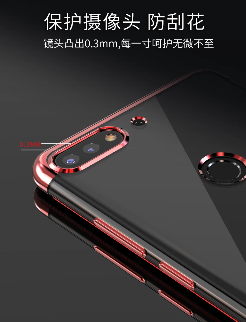 Прозрачный чехол из ТПУ для Huawei Enjoy 8 / Honor 7C защитный мягкий силиконовый