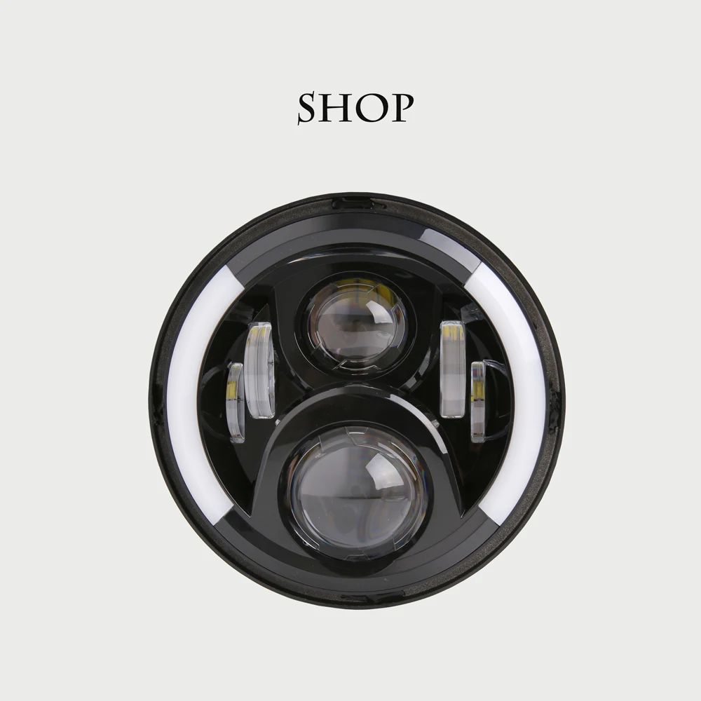 

7 inch LED Headlight for Motor Davison Motorcycle Projector HID LED Light Bulb For Jeep Wrangler JK LJ CJ Headlamp