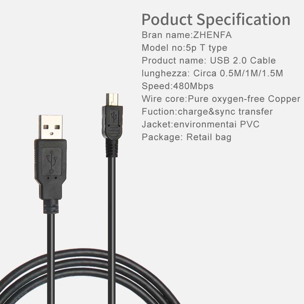 USB кабель Zhenfa для передачи данных камеры CANON Digital IXUS 750 700 500 430 400 230 330 300 115 220 HS|usb cable for