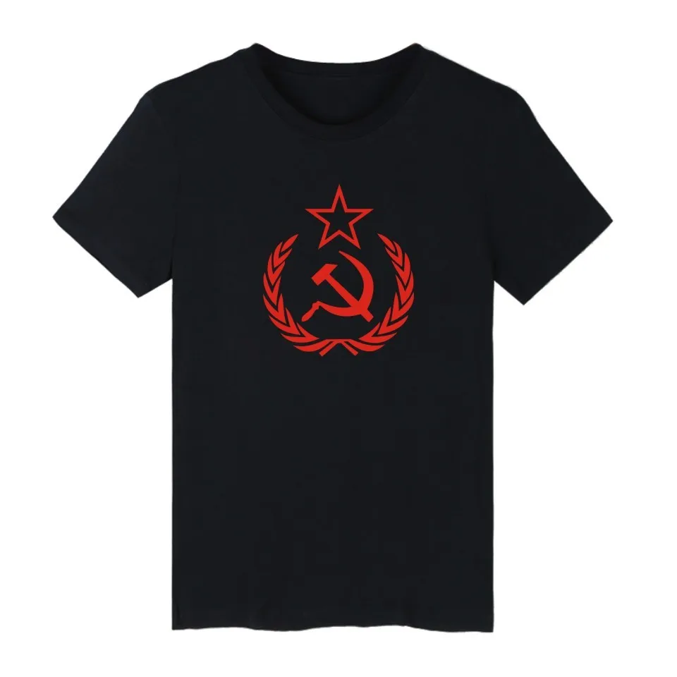 Zomer t-shirt CCCP T-Shirt Mannen Vrouwen Populaire Mode Korte Mouw T-shirt Katoen Casual Harajuku Summer Cool Tops | Мужская одежда
