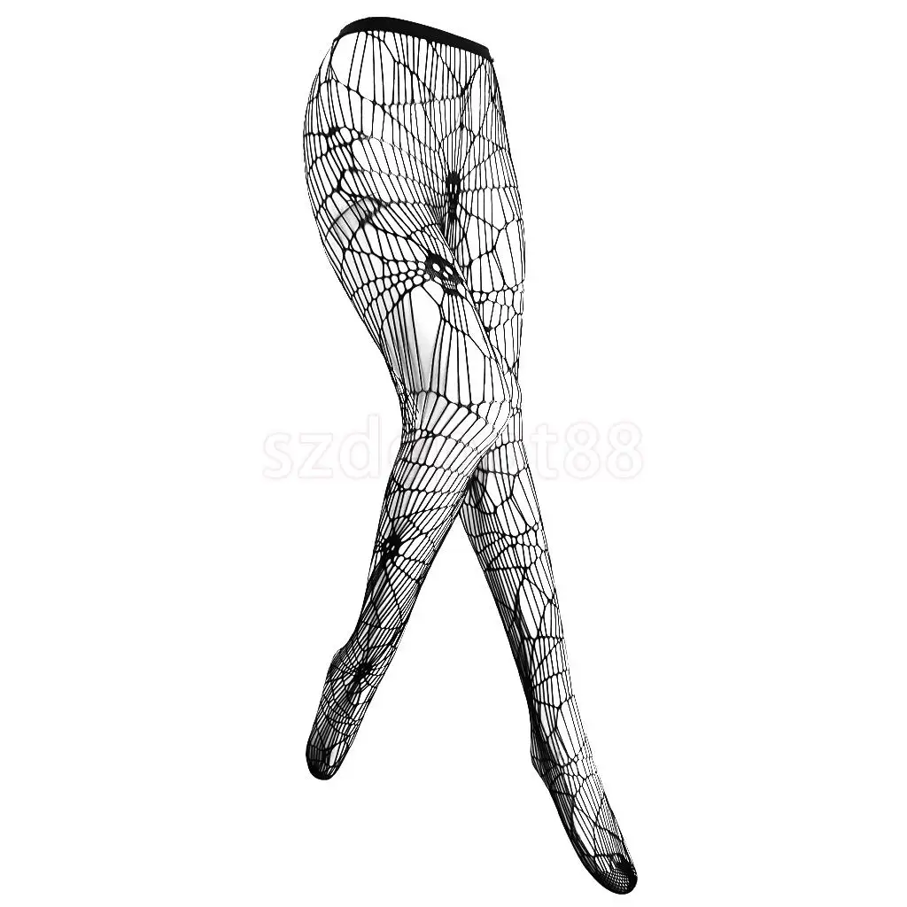 Gothic Rockabilly Ladies Skull Fishnet Stockings Halloween Party Costume Hold Up Fancy Dress | Тематическая одежда и