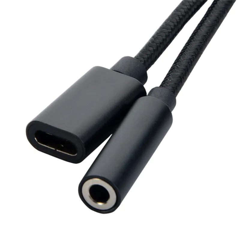 2в1 USB-C кабель USB Тип C до 3 5 мм разъем AUX аудио Type-C наушники гарнитура зарядный