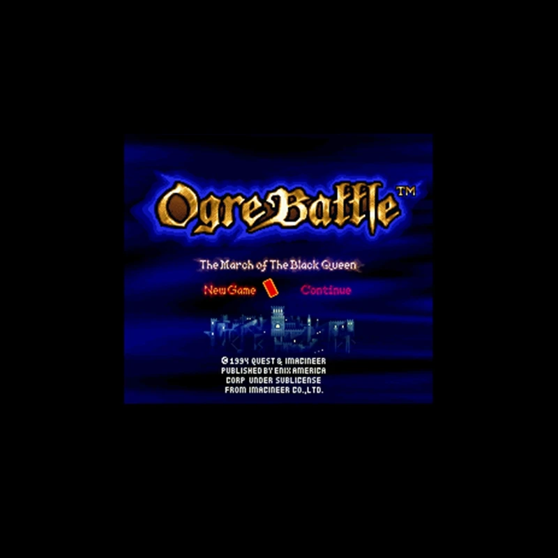 

Ogre Battle - The March of the Black Queen 16 bit NTSC Big Gray игровая карта для американской версии игрока