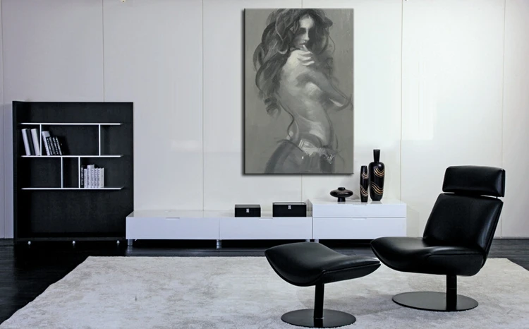 Красивая привлекательная Обнаженная женщина рисование на спине холст ручной