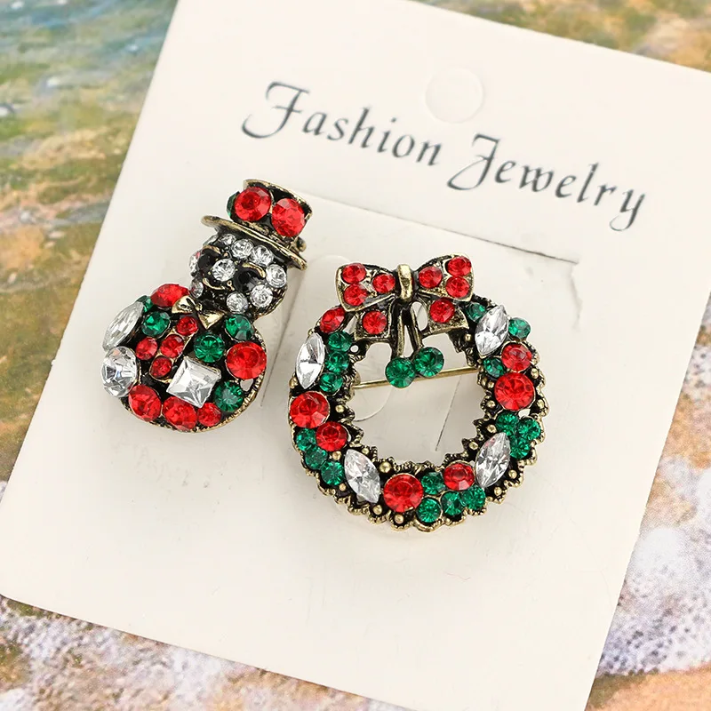 Снеговик венок Рождество брошь новая личность Женский творческий венок|wreath|wreath