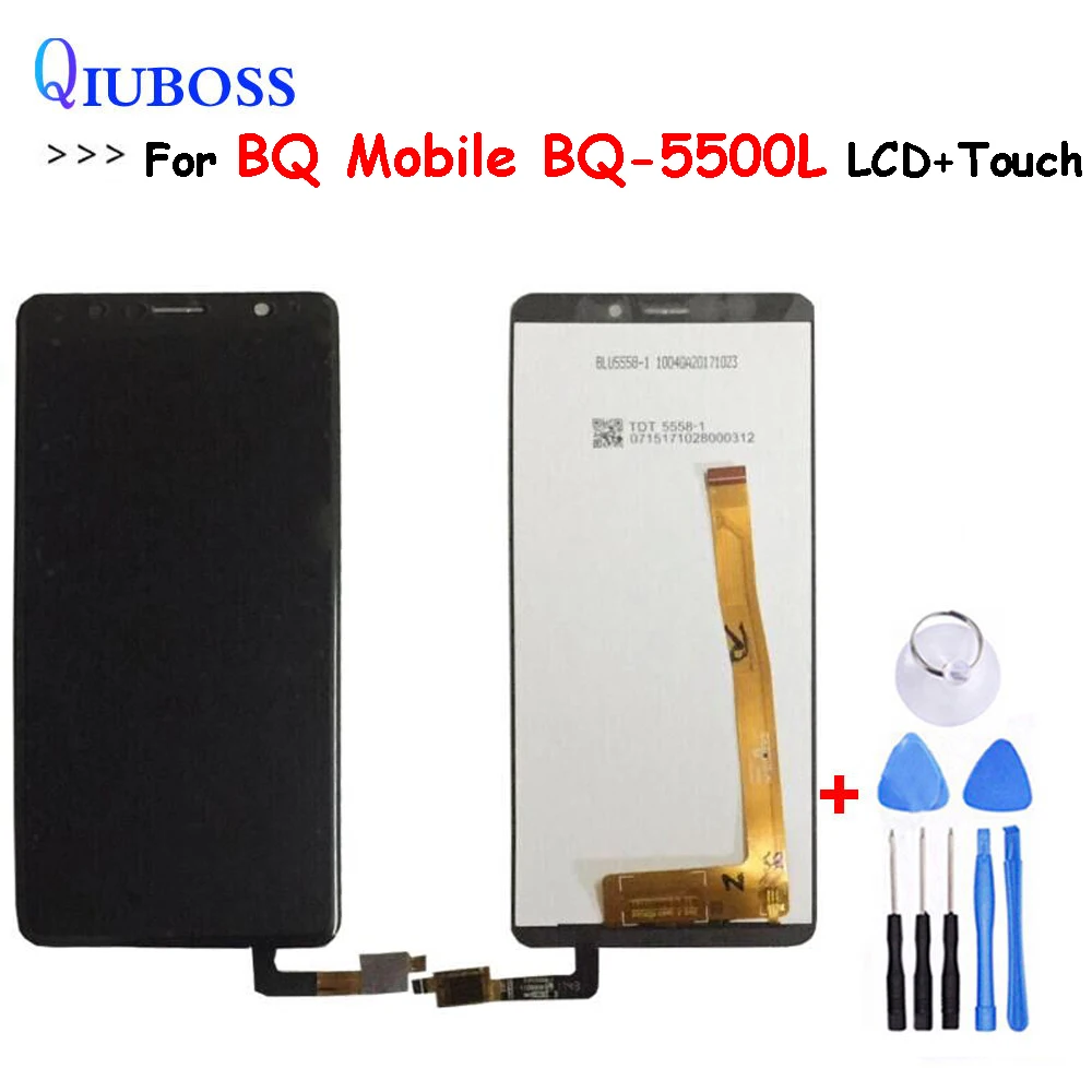 Для BQ мобильного BQ-5500L ЖК-дисплей+ инструмент для ремонта сенсорного экрана в сборе Запчасти Запасные Аксессуары для BQ-5500L Advance lcd