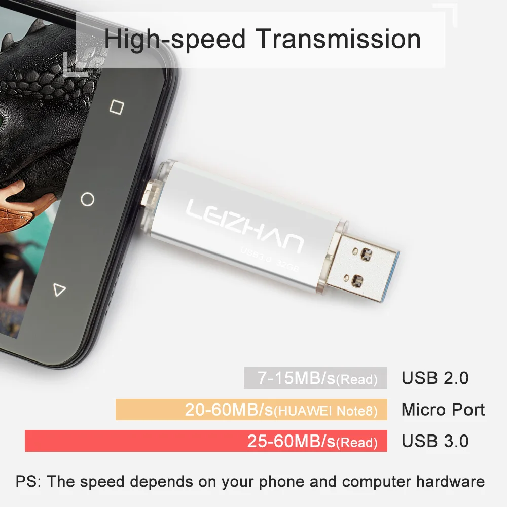 USB флеш накопитель LEIZHA металлический 64 ГБ 32 16 8 4 Гб|USB флэш-накопители| |