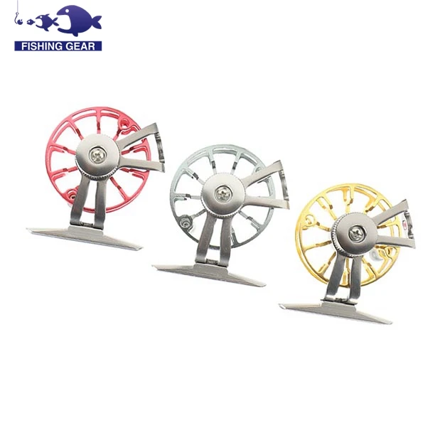 Новый Золотой/Серебряный/Красный Мини Зима Ice Fly Рыболовная Катушка Алюминия С