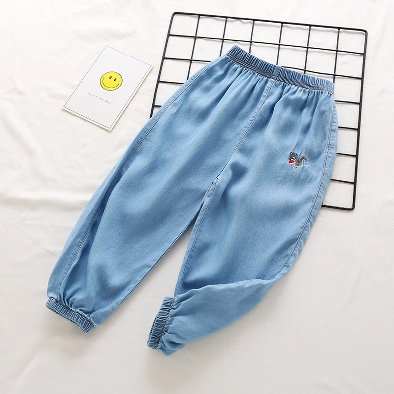 Джинсы для маленьких девочек штаны новинка 2019 года летние детские джинсы