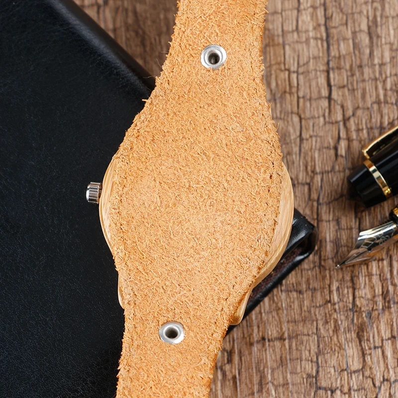 Уникальные деревянные часы в стиле стимпанк мужские наручные с изображением