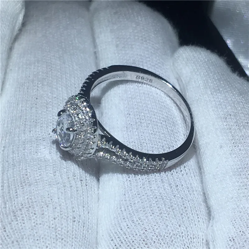 Роскошное овальное однотонное 925 пробы Серебряное кольцо 1ct Sona 5A циркон камень cz обручальное кольцо для женщин и мужчин ювелирные изделия