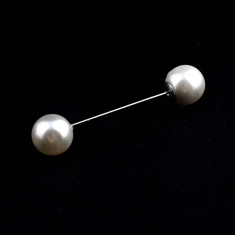 DoreenBeads белая черная брошь из искусственного жемчуга, булавки для женщин, брошка на лацканы, ювелирное изделие, брошь для костюма, Рождественская брошь в подарок, 1 шт