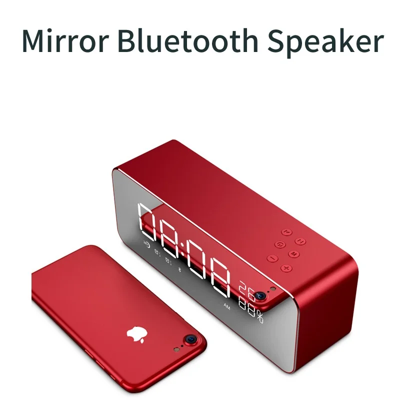 S1 зеркало светодиодный световой сигнал часы офис спальня Bluetooth динамик будильник
