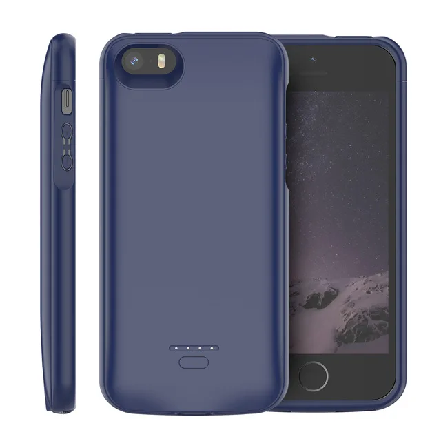 Blue Чехол WIN, чехол для зарядного устройства для iPhone SE 5SE 5 5S, 4000 мАч, внешний аккумулятор, чехол для зарядки, чехол для зарядного устройства для iPhone 5, чехол - Цвет: Blue