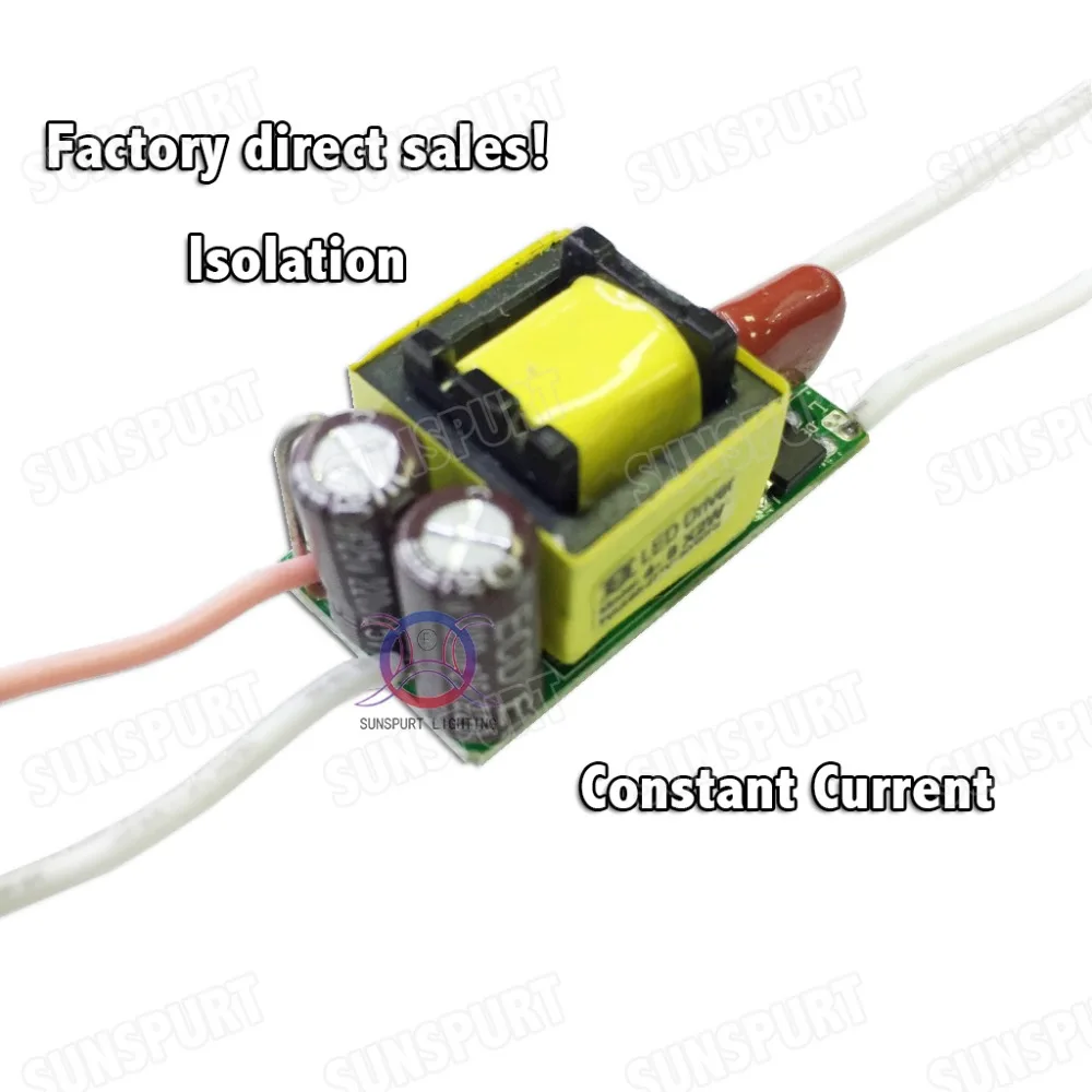 5 шт. изоляция 12 Вт AC85 277V светодиодный драйвер 4 8x2W 450mA DC12 28V Светодиодный источник