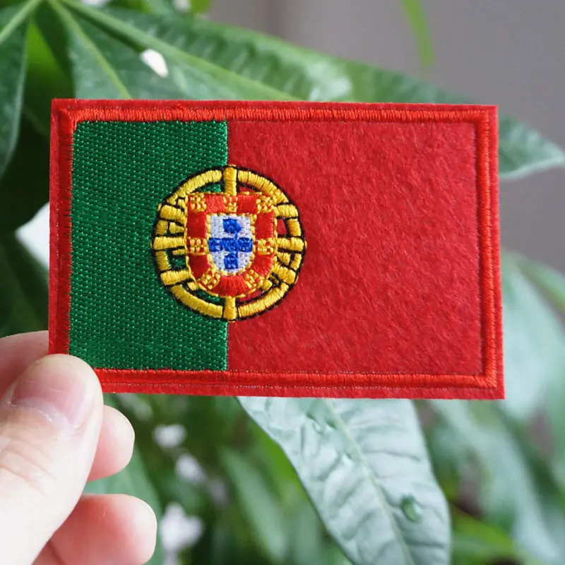 8 см вышитые патчи флага Португалии пришить железные значки на сумку джинсы шляпа
