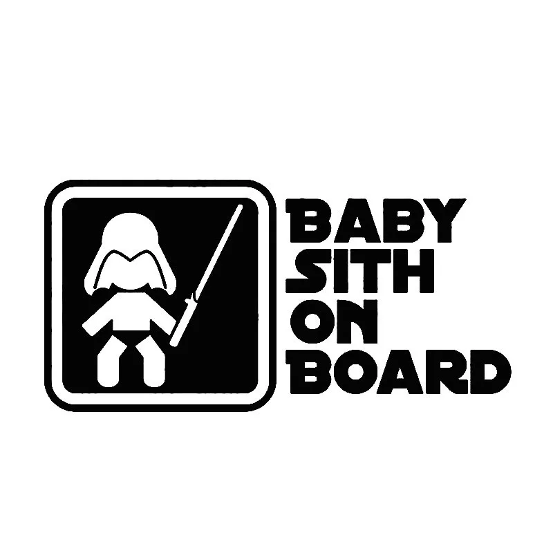 18*9 см Автомобильная наклейка &quotBaby Sith On Board&quot Забавные автомобильные