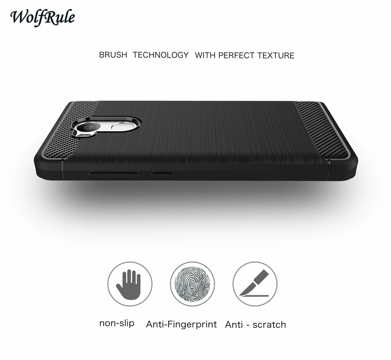 WolfRule Case For Xiaomi Redmi 4 Pro Cover Shockproof Silicone Brushed Style ForXiaomi Prime Bag &lt |