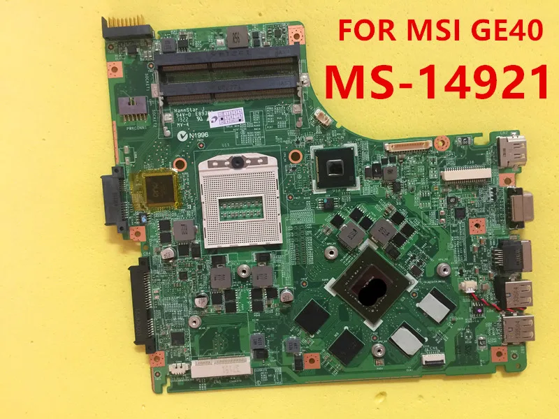 

Original MS-1492 MS-14921 FOR MSI GE40 LAPTOP MOTHERBOARD WITH GTX760M fully tested AND working perfect