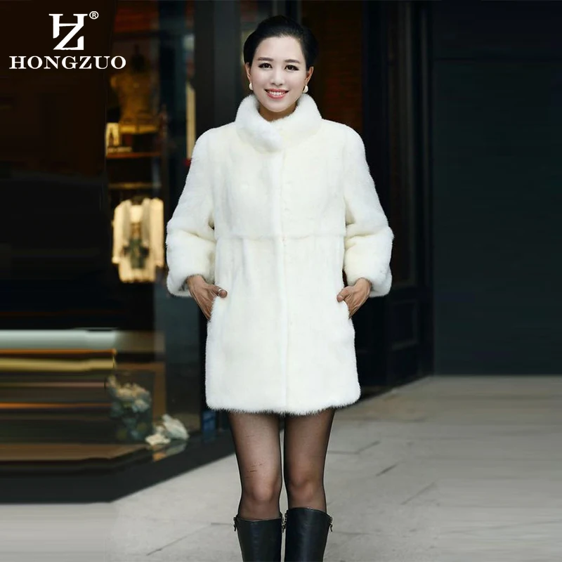 Длинная Шуба зимняя модная женская шуба из искусственного меха норки меховая