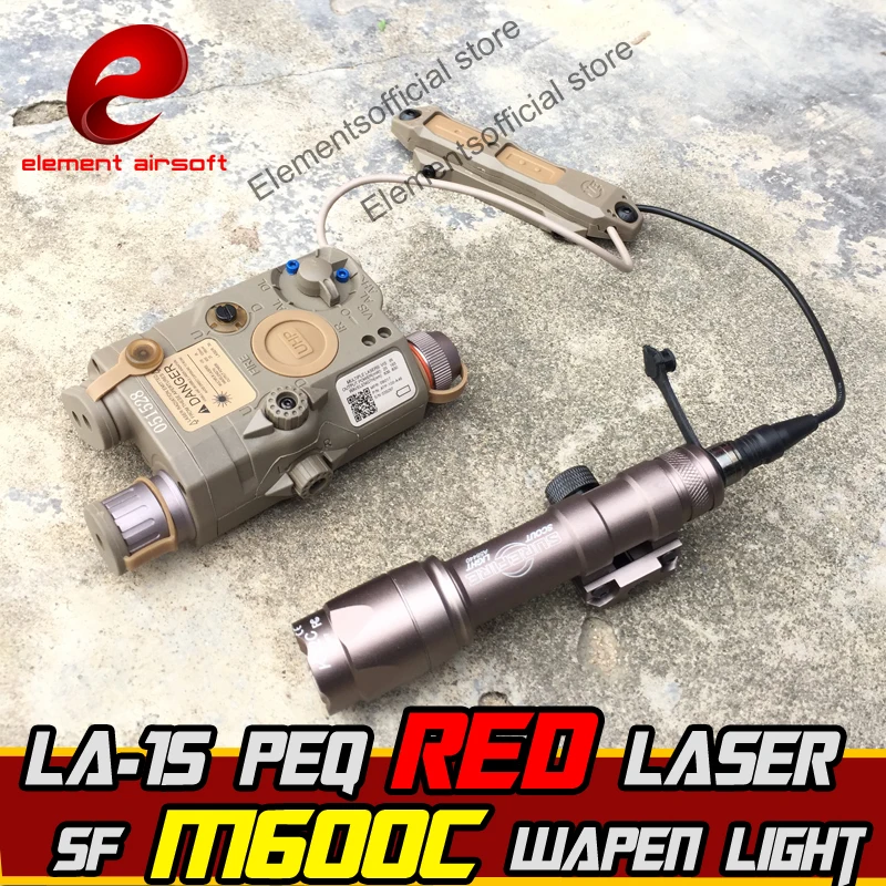Element Airsoft Surefir M600C Wapen светильник 15 LA SC UHP Red Dot лазерный PEQ винтовка Arma двойной