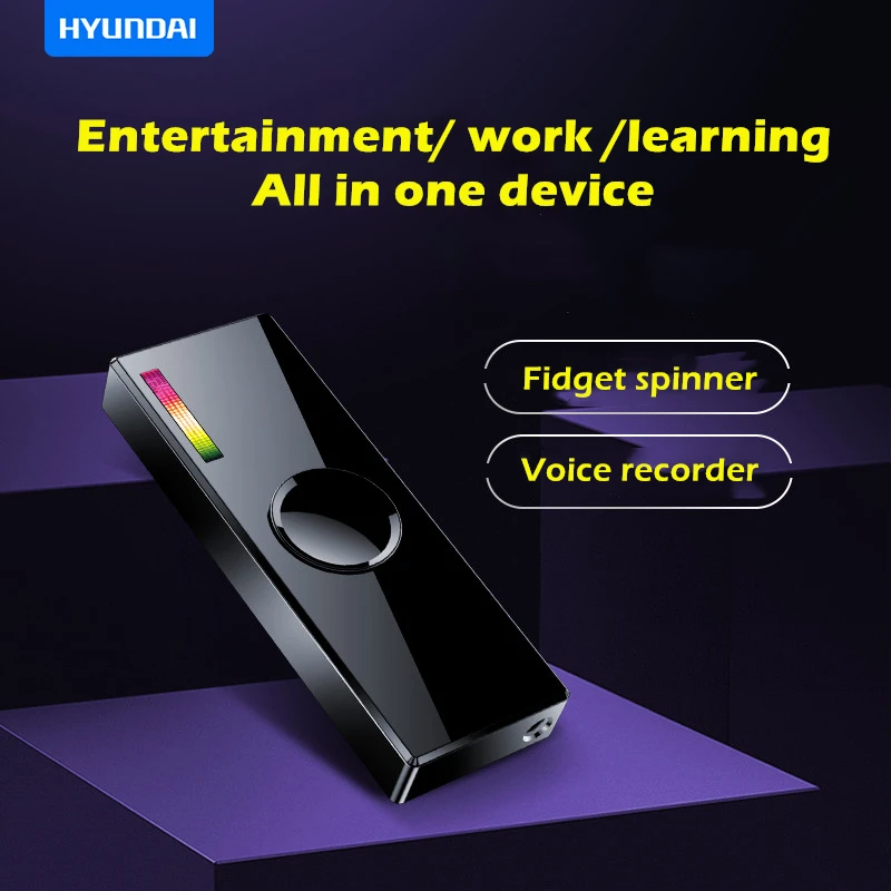 Hyundai E170 диктофон Спиннер Металлический Мини цифровой MP3 музыкальный плеер U-диск 4