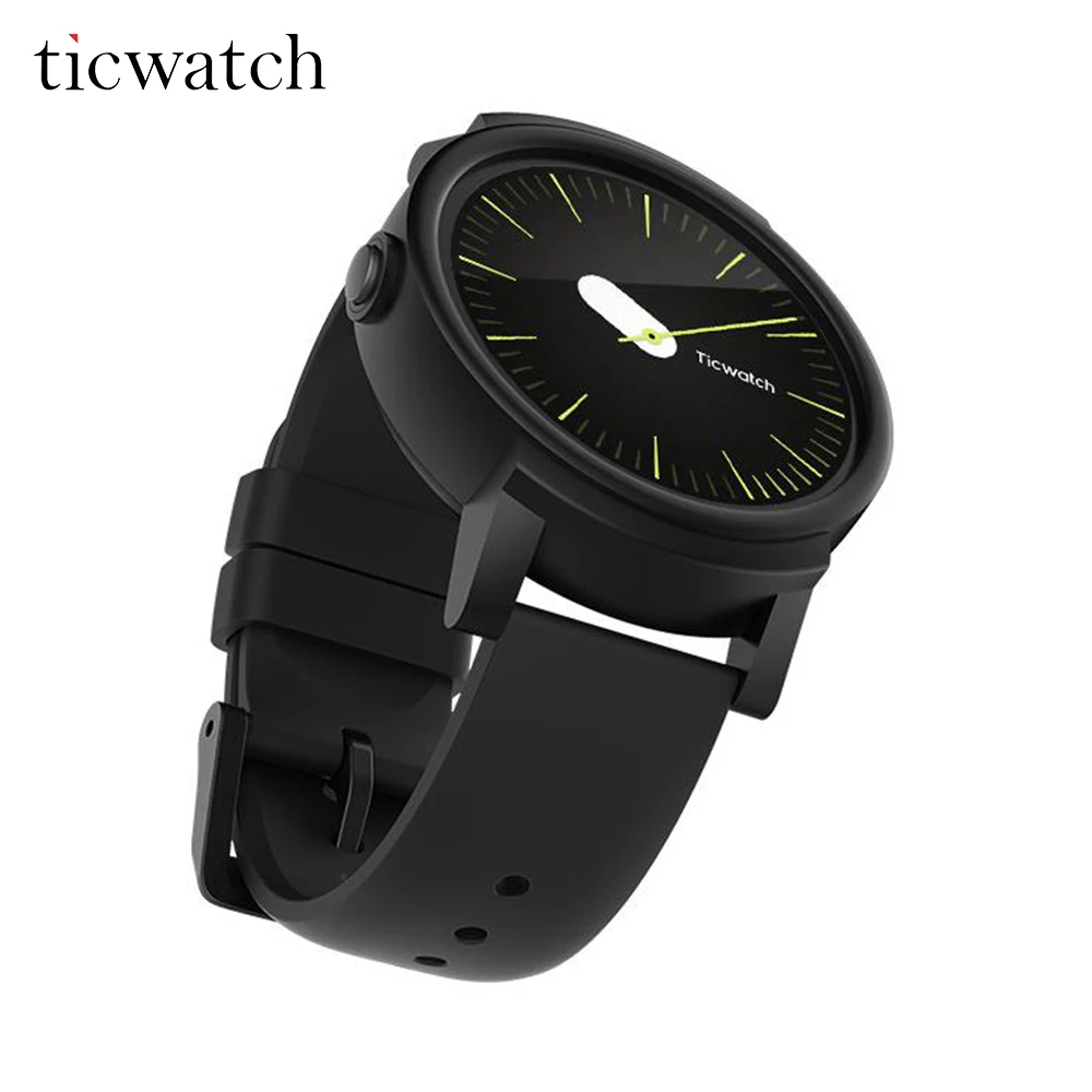 Оригинальный Ticwatch E Тень Смарт часы для Android MT2601 Dual Core Bluetooth 4 1 WI FI gps телефон IP67