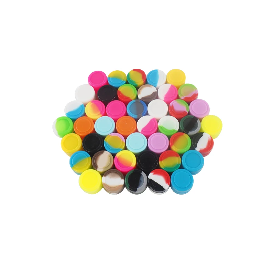 

100pcs/lot 2ml round hot Selling Non-Stick Silicone Container and Jars