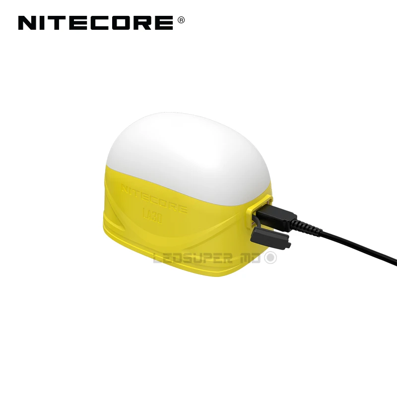 Nitecore LA30 250 люмен микро-USB Перезаряжаемый светильник, двухтопливный портативный фонарь для кемпинга, встроенный литий-ионный аккумулятор 1800 мАч