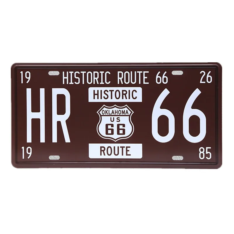 Art A971 Route 66 голландская красная линия Автомобильная Лицензия Ретро металлическая