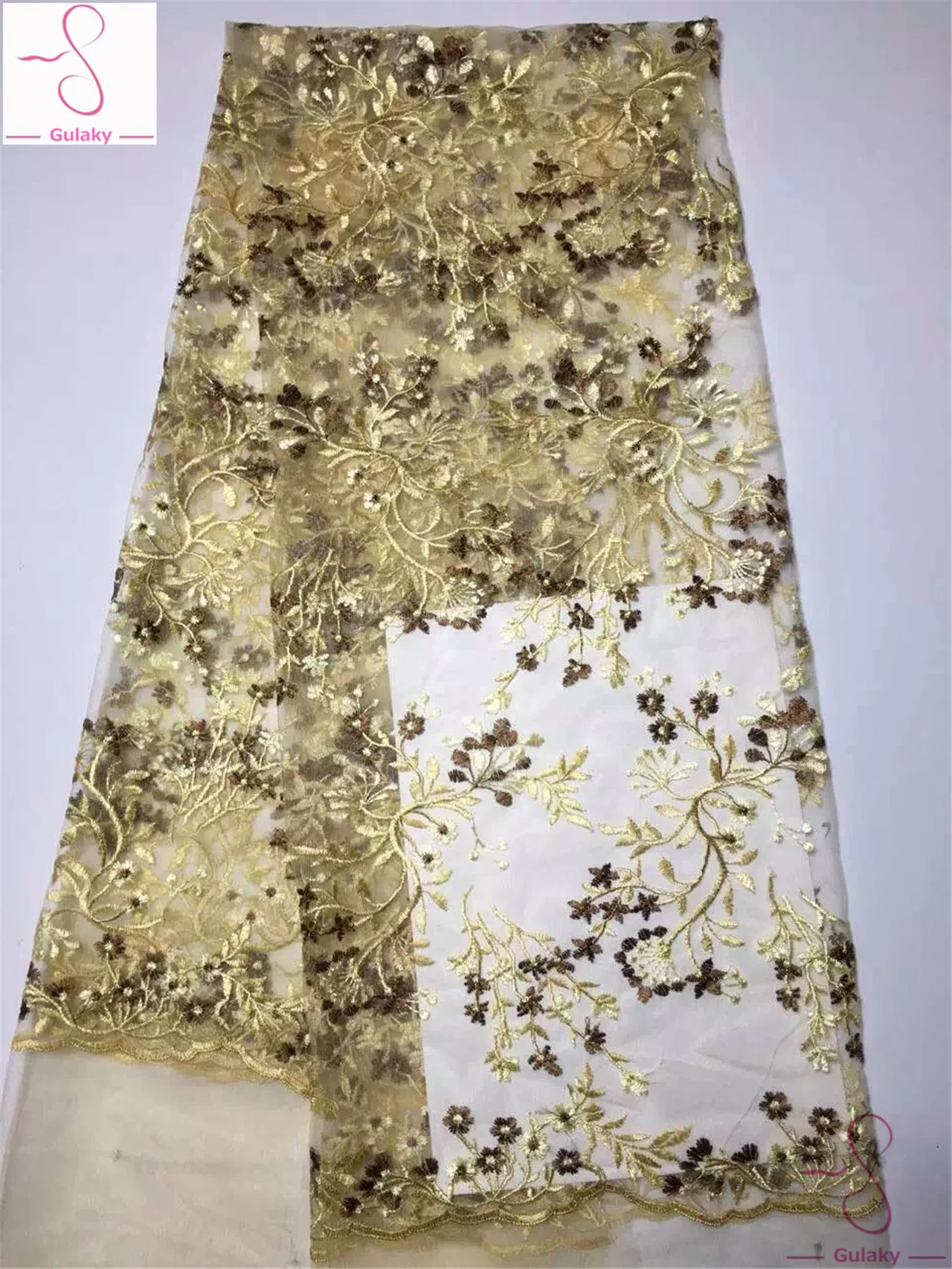 Wine Green African Lace Fabrics Tulle Beaded Dubai Market French Net Fabric DP097 |