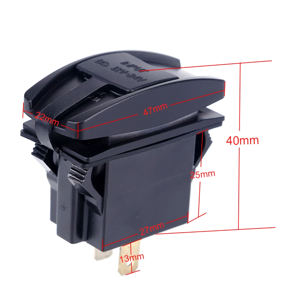 Универсальное автомобильное и мотоциклетное водонепроницаемое 2 портовое