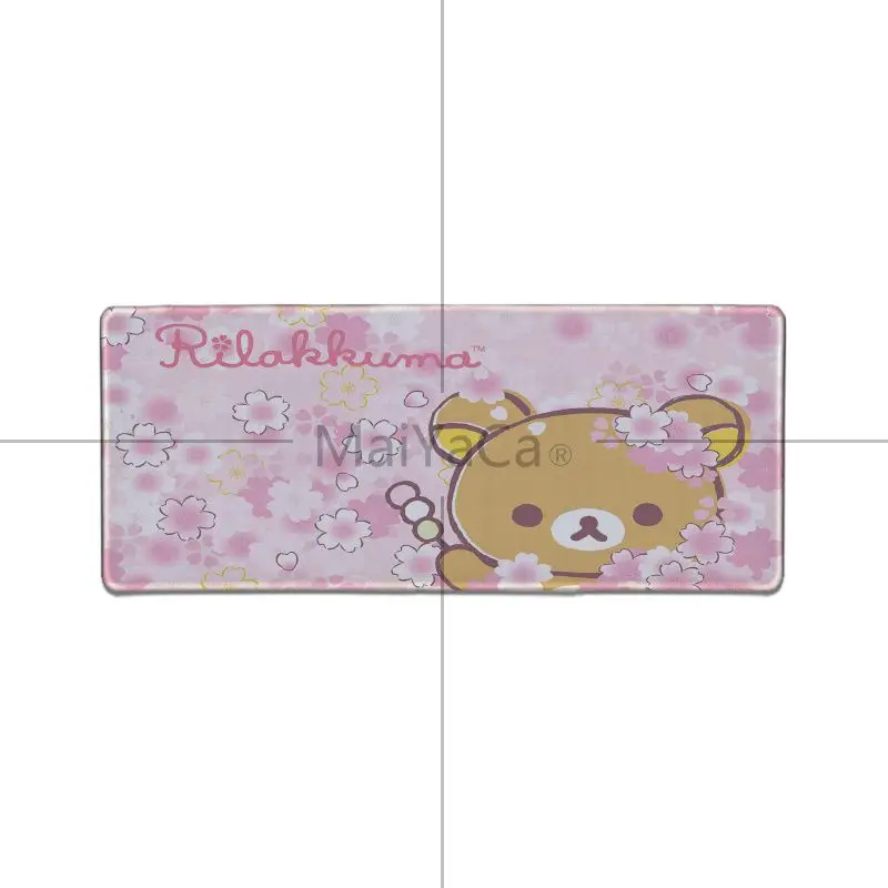 MaiYaCa милые Медведь Rilakkuma Рождество большой коврик для мыши ПК компьютерный коврик натуральный резиновый игровой коврик для мыши Настольный коврик