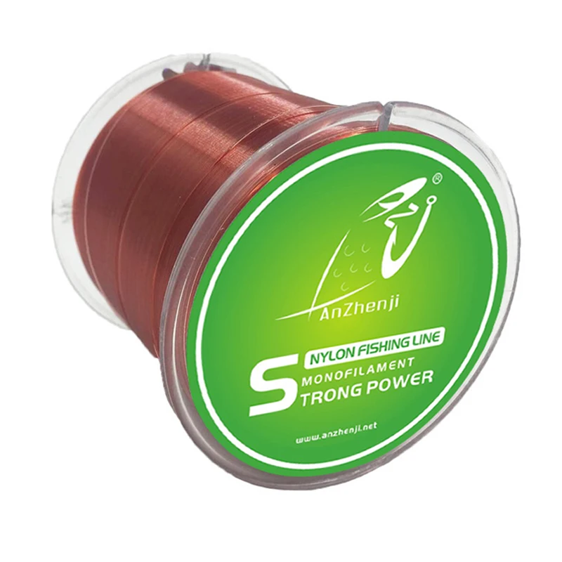 AZJNY500red ANZHENJI 500 м супер прочная нейлоновая леска 6-35LB материал для ловли карпа - Цвет: AZJNY500red