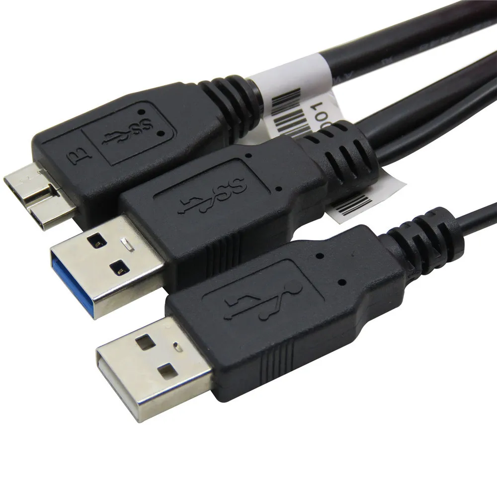 Комплект из 2 предметов двойной USB 3 0 A входящий штекер с питанием от к микро-usb Y