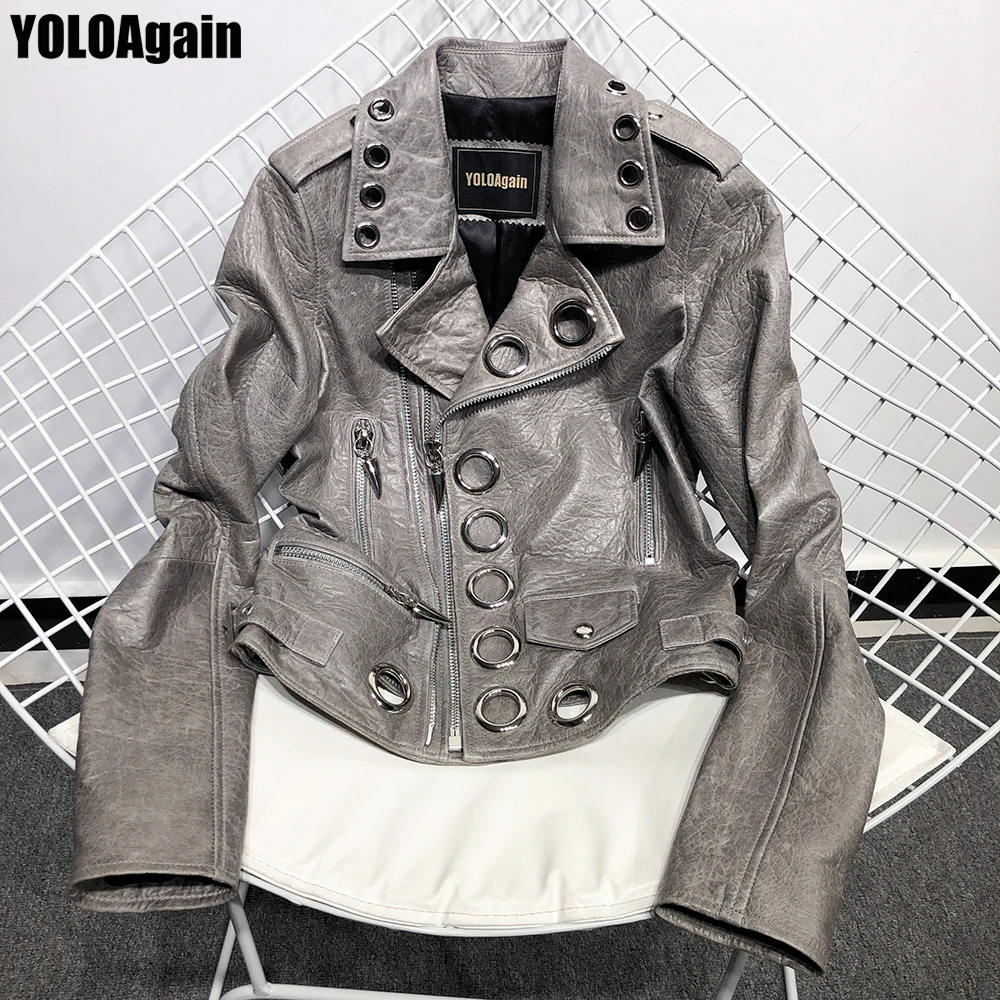 YOLOAgain женская кожаная куртка из натуральной овчины|Кожаные куртки| |