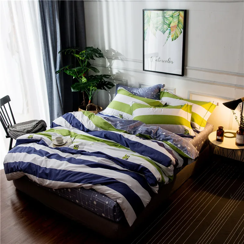 4PCS bedding set 2018 new 100% cotton bed duvet cover sheet pillowcase sets bedclothes for | Дом и сад