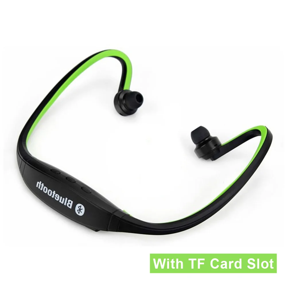 Green Спортивные беспроводные Bluetooth наушники VAORLO, наушники для бега, наушники для мобильного телефона, поддержка TF карт S9, наушники - Цвет: Green