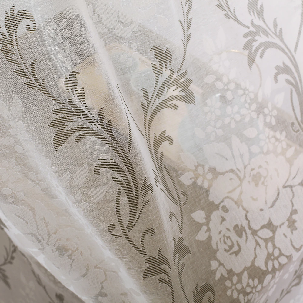 DSinterior elegant classic design burnout tulle sheer curtain for bedroom or living room window | Дом и сад